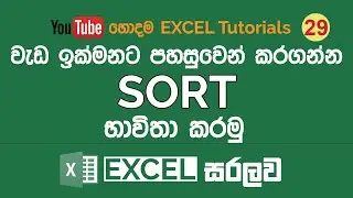 How to sort data in Excel? | Excel Sinhala Tutorials - 29