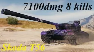 World of Tanks - Skoda T56 || Ace Tanker, 7100dmg, 8 kills, 1891xp, De Langlade's Medal etc.