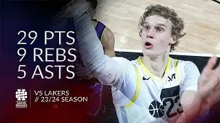 Lauri Markkanen 29 pts 9 rebs 5 asts vs Lakers 23/24 season