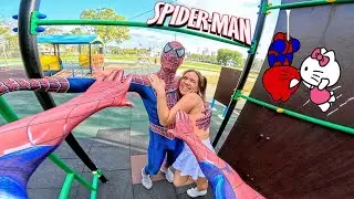 SPIDER-MAN TWINS CAN'T GET RID OF CRAZY GIRL IN LOVE ( Romantic ParkourPOV Funny)