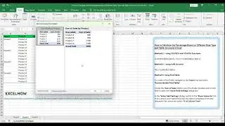 How to Calculate the Percentage Based on Different Data Type and Table Structure in Excel