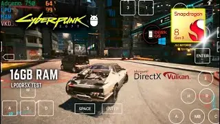 Cyberpunk 2077 On Android - DARK OS PC Emulator Graphics Test - SD 8 Gen 3