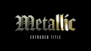 Brushed Metal Extruded 3D Title Template for Premiere Pro