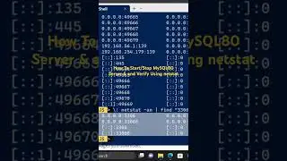 How To Start/Stop MySQL80 Server & and Verify Using netstat #shorts