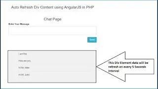 Auto Refresh Div Content using AngularJS in PHP