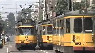 Trams in Amsterdam - 1990