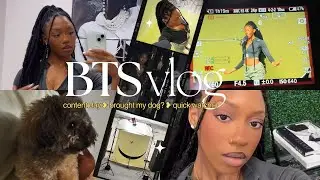 BTS VLOG ❥ PUP ON SET. WE GOT COLORS AT HOME (for now)