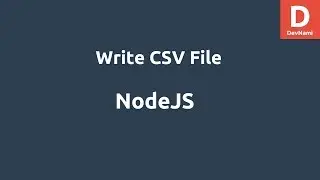 NodeJS Write CSV File