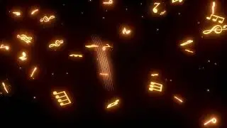 Musical notes black screen vfx effect video