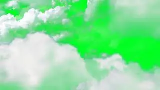 Green Screen | Chroma Key | flying through the clouds on the green screen background | 4K | HD