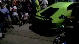 The craziest flame spitting Lamborghini Aventador ever! Car Week 2015 at EOCR