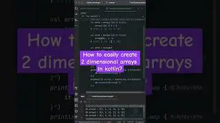 2 dimensional arrays in kotlin | Learn Kotlin.  