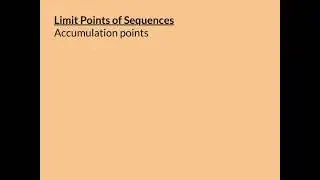 Limit Points of Sequences Part 1