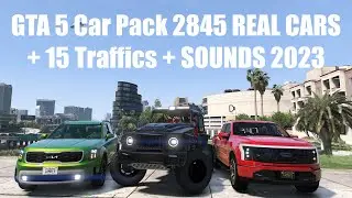 GTA 5 Car Pack 2845 REAL CARS🔥 + 15 Traffics + 1.0.3095... 1.68💥