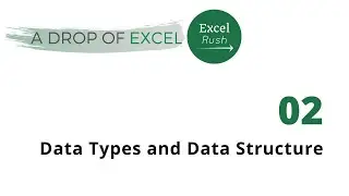 A Drop of Excel - 02 | Data types and Data structure in Excel