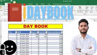 Excel me Day Book kaise banaye in Hindi | How to make Day Book in Excel in Hindi