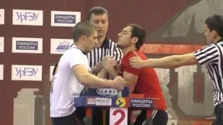 Чемпионат России по армспорту 2015. Ирбек Хубаев - Тамерлан Гайсанов 65 кг