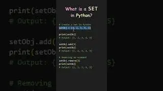 What is SET in Python Programming? 