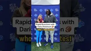 NFL Draft with Darius Robinson! Rapid Questions🏈 #nfldraft #nfl #football #sports #shorts