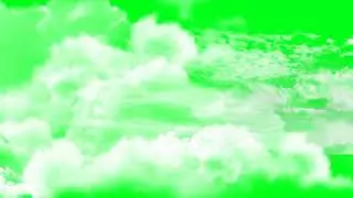 Green Screen | Chroma Key | Animation flying through clouds on the green screen background HD