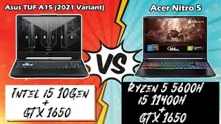 ASUS TUF Gaming F15 Vs Acer Nitro 5 In Hindi || Detail Comparison