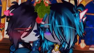 [💐] kissing under a mistletoe/ Gacha Life 2/Undertale, Ship-🍙Killermare🎐