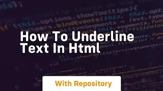 How to underline text in html