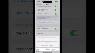 How to clear history and website data for Safari on iPhone? #shorts