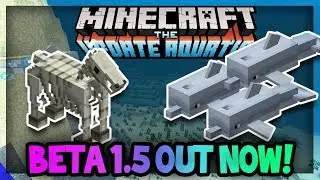 Minecraft Bedrock - BETA 1.5 OUT NOW! UNDERWATER SKELETON HORSES AND RIPTIDE SPIN! | New Features