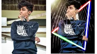 HOW TO DO GLOWING TRIANGLE EDIT || PICSART