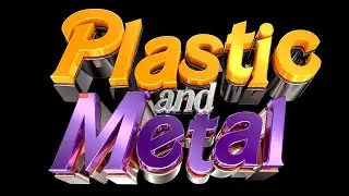 Plastic and Metal Flyer Text LigthRoom - Cinema 4D  R14 - 2023 / NO PLUGINS