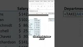 How to Use TAKE Function in Excel 