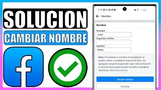 ✅Facebook no me deja cambiar mi nombre (Solución)