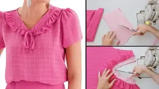 Sewing a V neck. Sewing this way is easier than you think.