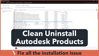 Clean Uninstall of Autodesk Product | Vigram Vasi