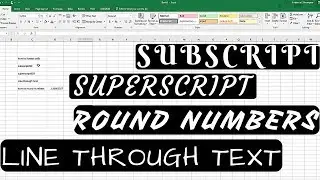 How to Format a Cell in Excel (Subscript, Superscript, line through text, scientific notation)