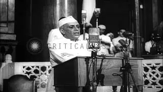 Indian Prime Minister Jawaharlal Nehru passes away, India. Montage of scenes from...HD Stock Footage