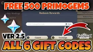 6 NEW February CODES + FREE PRIMOGEMS | Genshin Impact ver. 2.5