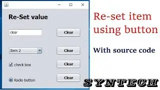 How to Clear JtextField , Combobox, Checkbox and Radio button on Button Click Java Swing