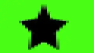 Pixel Star - Random Glitch - Greenscreen Stock Animations