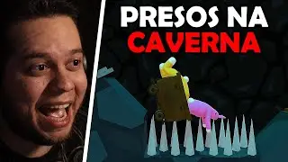 PRESOS na MONTANHA RUSSA da CAVERNA ESPINHOSA do Super Bunny Man