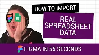Figma in 55 Seconds: Syncing live spreadsheet data with Google Sync, Figma Tutorial