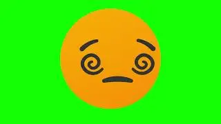 Dizzy Animated Emoji Green Screen Effect #02