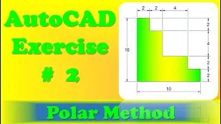 AutoCAD Practice Exercise # 2 - Polar Method #autocad #trending #exercise #practice