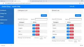 Online Shop Project using PHP/MySQL