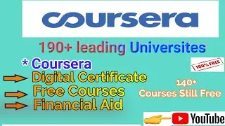 Coursera Free Courses Full Procedure Enrollment | Free Digital Certificate Coursera Financial Aid |