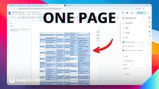 How to Make a Table Fit on One Page in Google Docs
