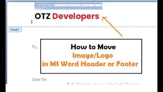 How to move Image in Word Header