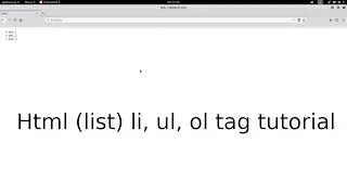 Html (list) li, ul, ol tag tutorial