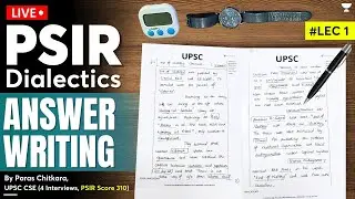 PSIR Optional Live Answer Writing - Lecture 1 | PSIR Dialectics | @UPSCBlueprintUA